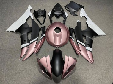 Yamaha YZF R6 Motorrad Verkleidung 2008-2016 - Weiss Rose Gold Matt Schwarz