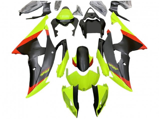 Yamaha YZF R6 Motorrad Verkleidung 2008-2016 - Grun Rot Matt Schwarz