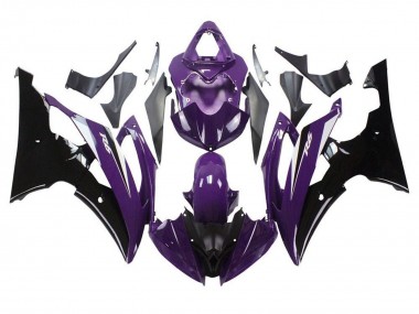 Yamaha YZF R6 Motorrad Verkleidung 2008-2016 - Lila Glanzendes Schwarz