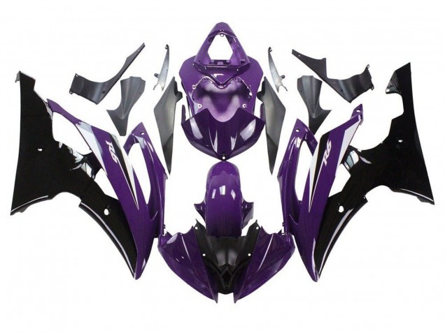 Yamaha YZF R6 Motorrad Verkleidung 2008-2016 - Lila Glanzendes Schwarz