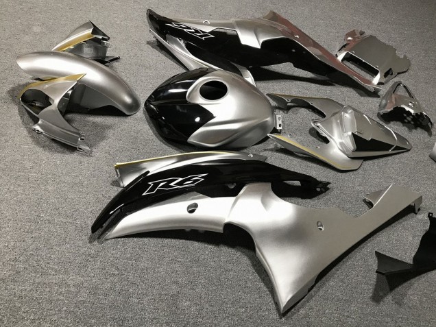 Yamaha YZF R6 Motorrad Verkleidung 2008-2016 - Silber Gold Schwarz