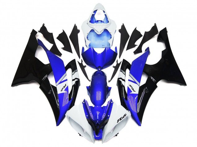 Yamaha YZF R6 Motorrad Verkleidung 2008-2016 - Weiss Blau Schwarz