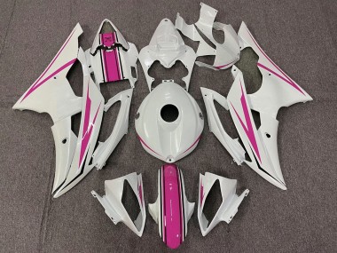 Yamaha YZF R6 Motorrad Verkleidung 2008-2016 - Weiss Rosa
