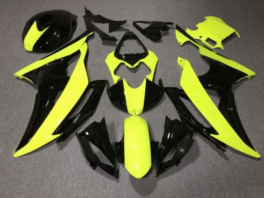 Yamaha YZF R6 Motorrad Verkleidung 2008-2016 - Gelb Glanzendes Schwarz