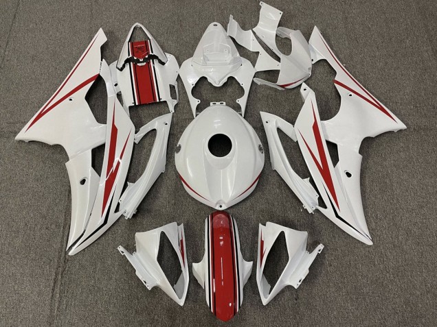 Yamaha YZF R6 Motorrad Verkleidung 2008-2016 - Perl Weiss Rot