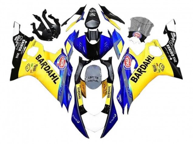 Yamaha YZF R6 Motorrad Verkleidung 2017-2023 - Gelb Blau Schwarz Bardahl