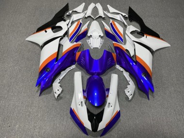 Yamaha YZF R6 Motorrad Verkleidung 2017-2023 - Weiss Blau Orange
