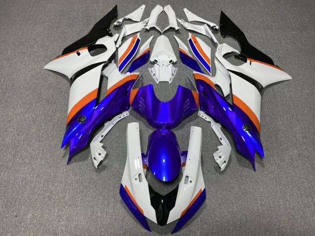 Yamaha YZF R6 Motorrad Verkleidung 2017-2023 - Weiss Blau Orange