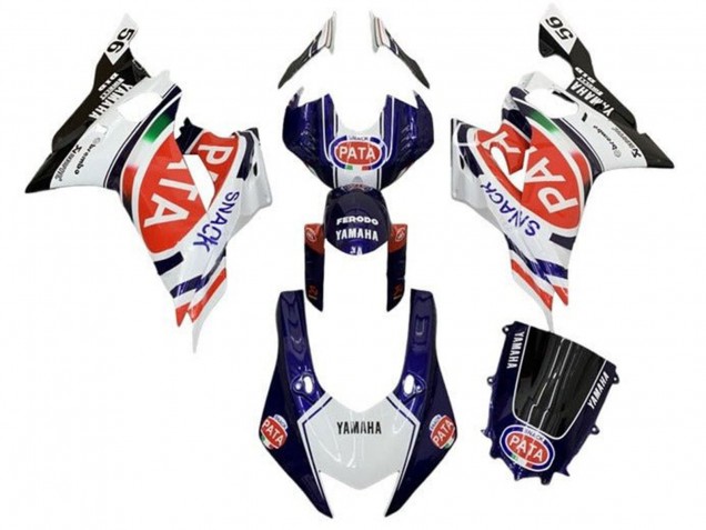 Yamaha YZF R6 Motorrad Verkleidung 2017-2023 - Weiss Blau Rot Schwarz Pata