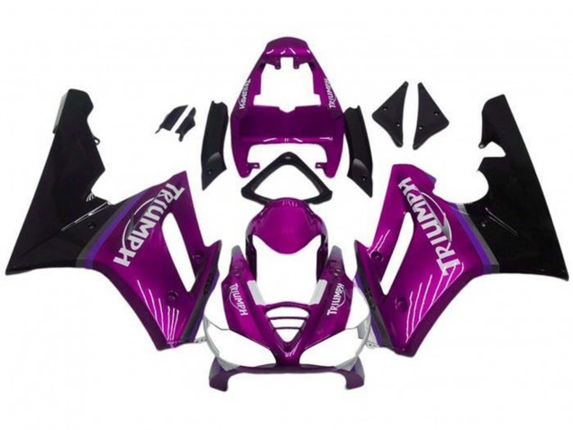 Triumph Daytona 675 Triple Motorrad Verkleidung 2009-2012 - Lila Glanzendes Schwarz