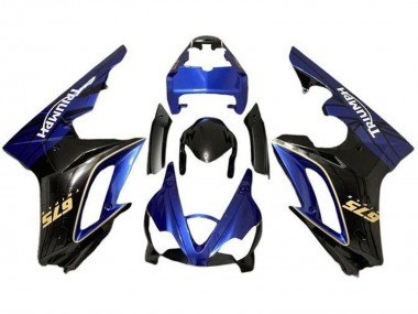 Triumph Daytona 675 Triple Motorrad Verkleidung 2009-2012 - Blau Glanzendes Schwarz
