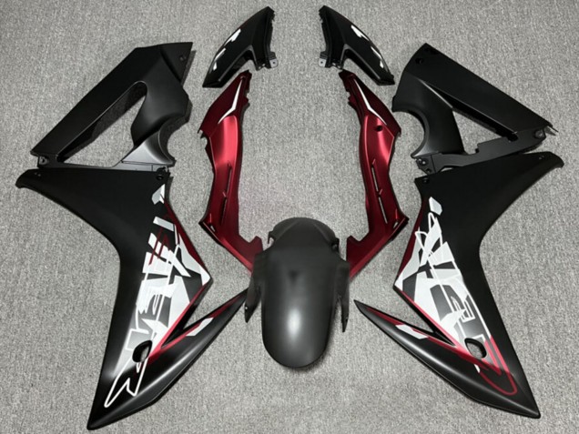 Honda CBR650F Motorrad Verkleidung 2014-2016 - Matt Schwarz Rot