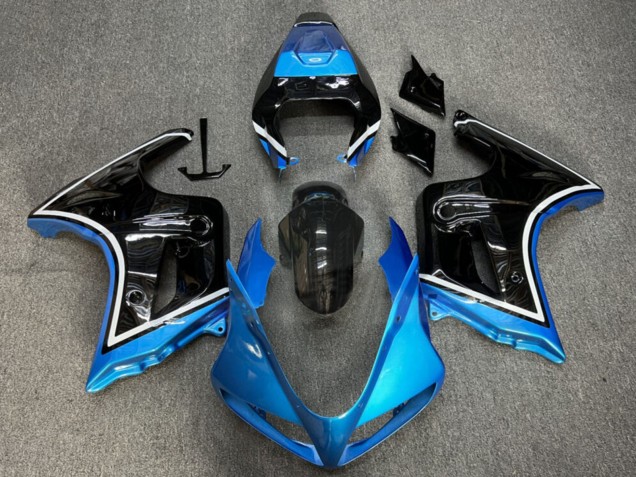 Suzuki SV650 Motorrad Verkleidung 2003-2013 - Glanzendes Blau Schwarz
