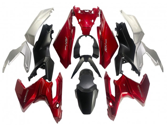 Honda ADV160 Motorrad Verkleidung 2022-2024 - Silber Rot Matt Schwarz