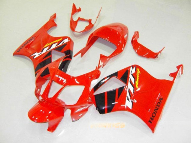 Honda VTR1000 Motorrad Verkleidung 2000-2006 - Rot Glanzendes Schwarz Streifen