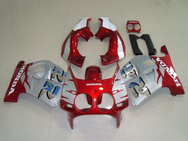 Honda CBR250RR MC19 Motorrad Verkleidung 1988-1989 - Silber Weiss Rot