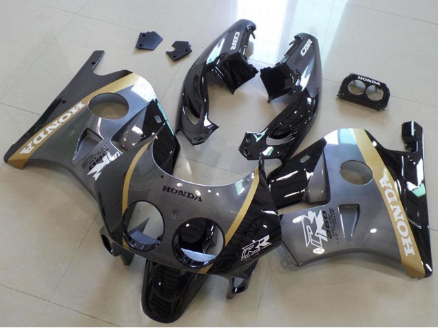 Honda CBR250RR MC22 Motorrad Verkleidung 1990-1998 - Grau Gold Glanzendes Schwarz