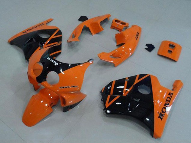 Honda CBR250RR MC22 Motorrad Verkleidung 1990-1998 - Orange Glanzendes Schwarz