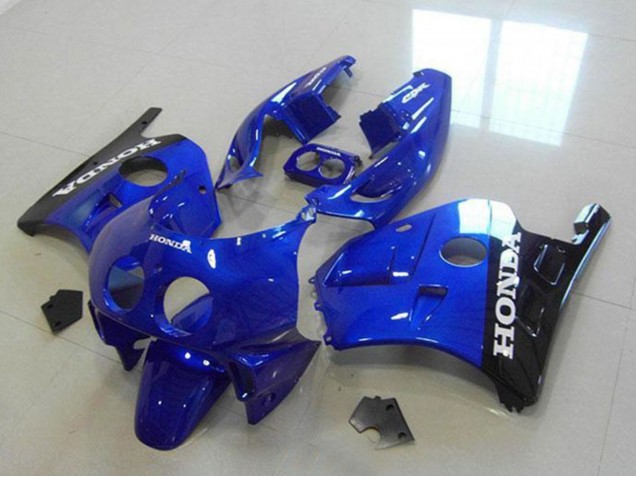 Honda CBR250RR MC22 Motorrad Verkleidung 1990-1998 - Blau Glanzendes Schwarz Weiss Aufkleber