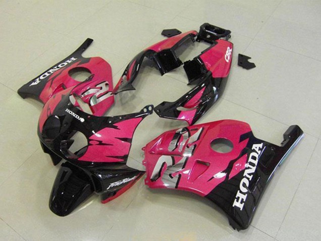 Honda CBR250RR MC22 Motorrad Verkleidung 1990-1998 - Rosa Glanzendes Schwarz