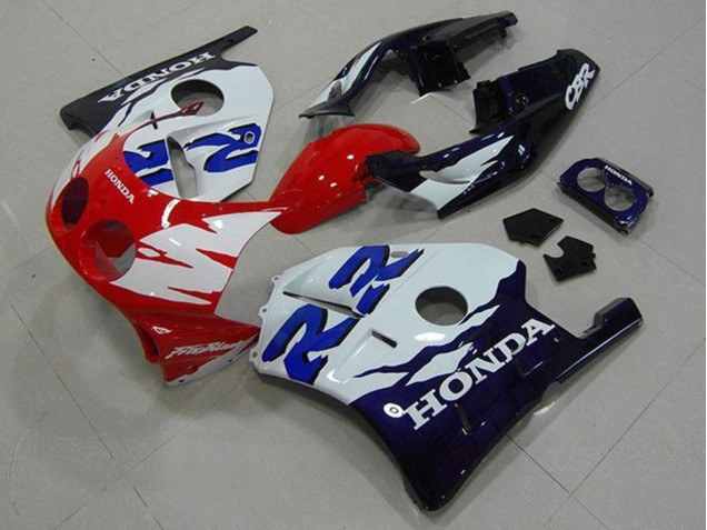 Honda CBR250RR MC22 Motorrad Verkleidung 1990-1998 - Weiss Rot Glanzendes Schwarz