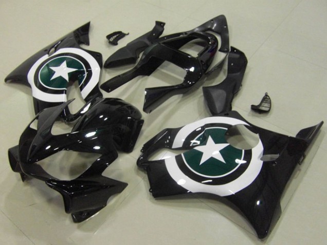 Honda CBR600 F4i Motorrad Verkleidung 2001-2003 - Weiss Glanzendes Schwarz Stern