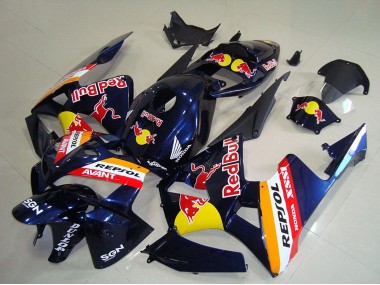 Honda CBR600RR Motorrad Verkleidung 2005-2006 - Dunkel Blau Orange Red Bull Repsol