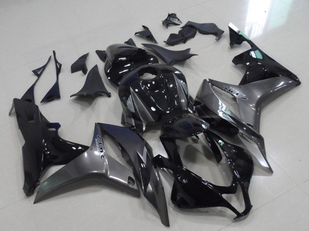 Honda CBR600RR Motorrad Verkleidung 2007-2008 - Grau Glanzendes Schwarz