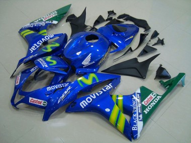Honda CBR600RR Motorrad Verkleidung 2007-2008 - Blau Grun MoviStar Castrol