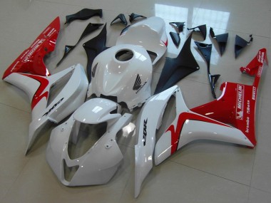 Honda CBR600RR Motorrad Verkleidung 2007-2008 - Weiss Rot Rennen Stil