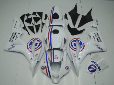 Honda CBR600RR Motorrad Verkleidung 2007-2008 - Weiss Rot Blau R