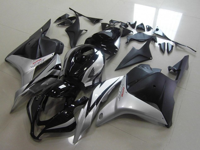 Honda CBR600RR Motorrad Verkleidung 2009-2012 - Silber Glanzendes Schwarz Matt Schwarz