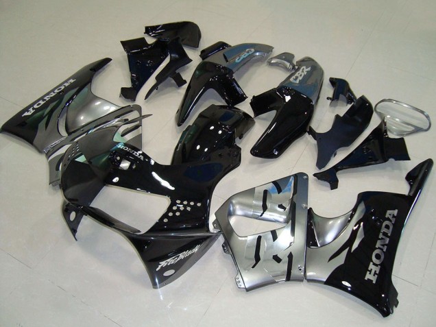 Honda CBR900RR 919 Motorrad Verkleidung 1998-1999 - Silber Glanzendes Schwarz