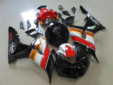 Honda CBR1000RR Motorrad Verkleidung 2006-2007 - Rot Weiss Orange Glanzendes Schwarz Rennen