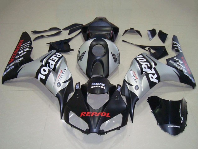 Honda CBR1000RR Motorrad Verkleidung 2006-2007 - Silber Matt Schwarz Repsol