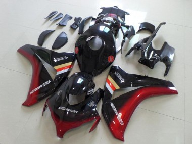 Honda CBR1000RR Motorrad Verkleidung 2008-2011 - Glanzendes Schwarz Rot Mugen