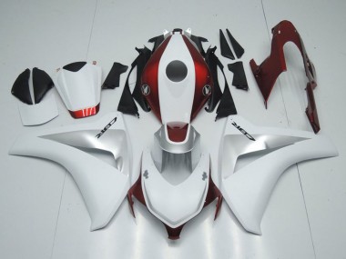 Honda CBR1000RR Motorrad Verkleidung 2008-2011 - Weiss Silber Bonbon Rot
