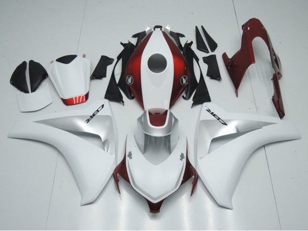 Honda CBR1000RR Motorrad Verkleidung 2008-2011 - Weiss Silber Bonbon Rot