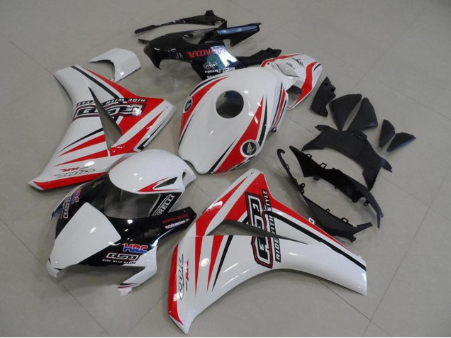 Honda CBR1000RR Motorrad Verkleidung 2008-2011 - Weiss Rot Glanzendes Schwarz HRC