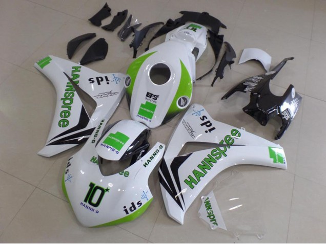 Honda CBR1000RR Motorrad Verkleidung 2008-2011 - Weiss Grun Glanzendes Schwarz Hannspree 10