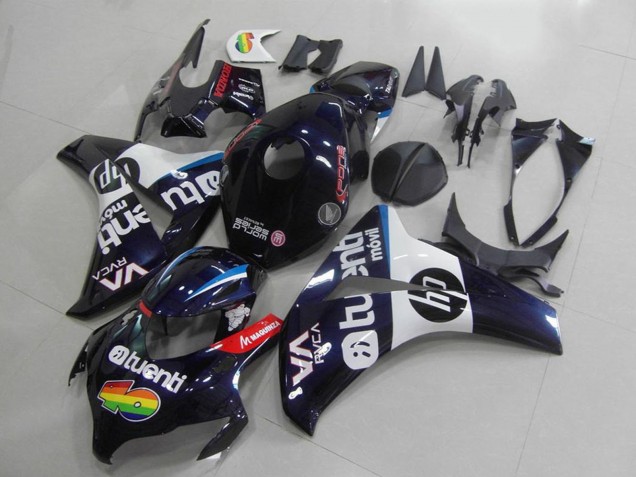 Honda CBR1000RR Motorrad Verkleidung 2008-2011 - Dunkel Blau Weiss Rot Tuenli HP