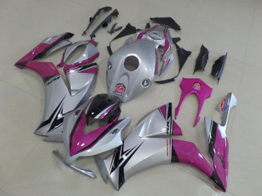 Honda CBR1000RR Motorrad Verkleidung 2012-2016 - Silber Rosa Glanzendes Schwarz
