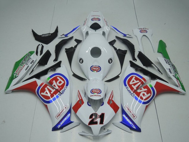 Honda CBR1000RR Motorrad Verkleidung 2012-2016 - Weiss Rot Blau Grun Pata 21
