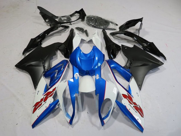 BMW S1000RR Motorrad Verkleidung 2015-2016 - Weiss Blau Matt Schwarz