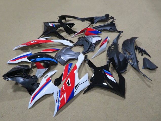 BMW S1000RR Motorrad Verkleidung 2019-2022 - Schwarz Weiss Rot Blau