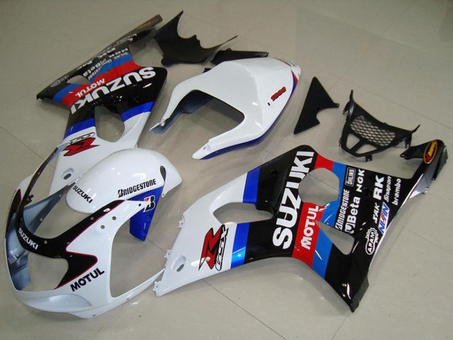 Suzuki GSXR 1000 Motorrad Verkleidung 2000-2002 - Weiss Blau Schwarz Rot Motul