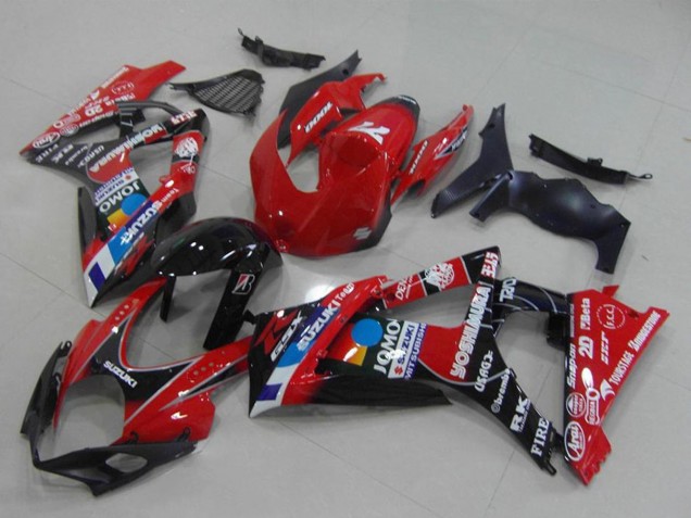 Suzuki GSXR 1000 Motorrad Verkleidung 2007-2008 - Rot Schwarz Blau Weiss JOMO