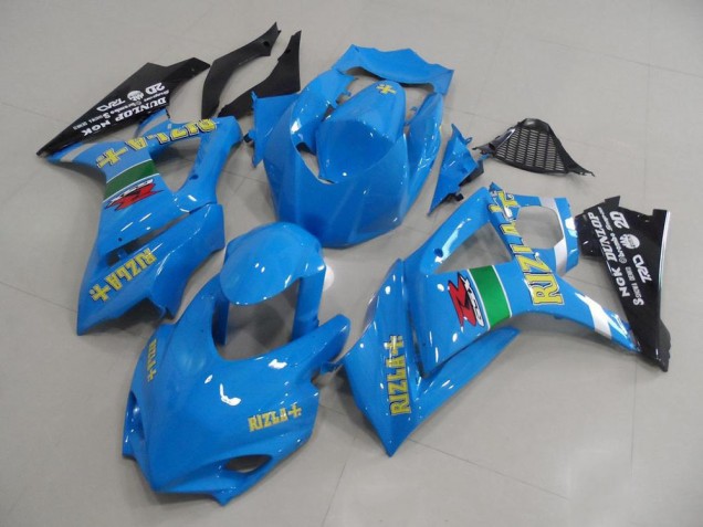 Suzuki GSXR 1000 Motorrad Verkleidung 2007-2008 - Blau Gelb Schwarz Rizla Rennen