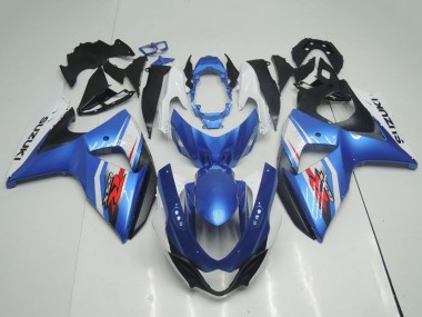 Suzuki GSXR 1000 Motorrad Verkleidung 2009-2016 - Hellblau Blau Weiss Schwarz OEM Stil