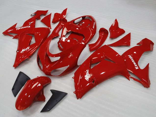 Kawasaki ZX10R Motorrad Verkleidung 2006-2007 - Rot Weiss